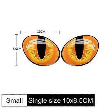 2 stk. bilklistermærker 3D Sjove tegneserie Reflekterende katteøjne Bilklistermærker Lastbilhovedmotor