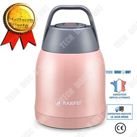 Isolerad lunchlåda - TD - 600 ml - Rostfritt stål - Diskmaskinssäker - Rosa