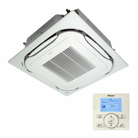 Daikin cassetta round flow 18000 BTU unita' interna condizionatore inverter comando a filo