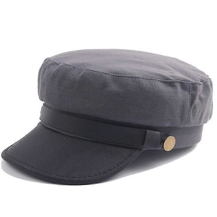 Unisex Baker Boy Newsboy Beret Hatt Skärmmössa med Brätte Kadett Militärhatt