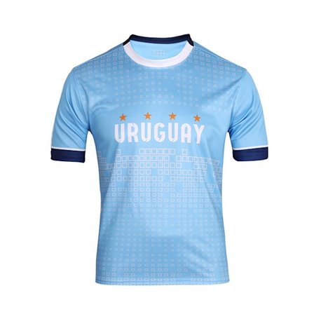 Sports Uruguay fotbollströja – Jersey Style kortärmad sportlandslag grafisk sport-T-shirt, XL