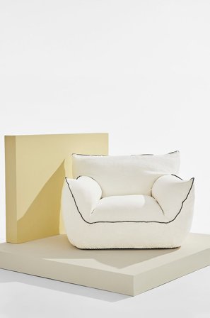 Pastill - Gia lenestol i lin - Hvit - Lenestoler - Fra Homeroom