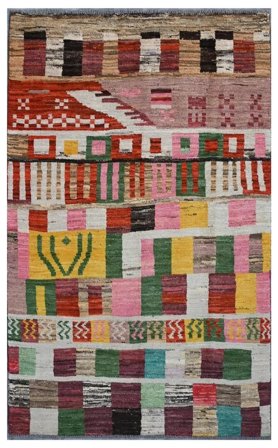 Moroccan Berber - Afghanistan Modern Mörkröd/Svart (Ull, Afghanistan)