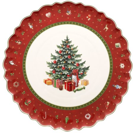 Villeroy & boch Toy's Delight tallerken 33 cm - Rød og hvid | KitchenOne