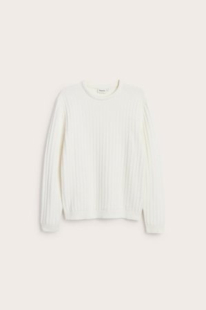 Kappahl | Sweter z dzianiny o wyraźnej strukturze Offwhite M | Offwhite
