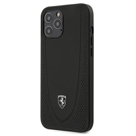 Ferrari FEOGOHCP12LBK iPhone 12 Pro Max 6,7" svart/svart hårda fodral Off Track Perforerad
