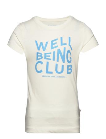 Printed Crew Neck T-Shirt T-shirts Short-sleeved Hvit Tom Tailor*Betinget Tilbud