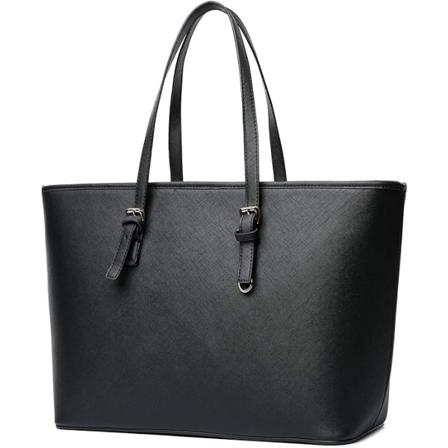 Kvinners shopper klassisk elegant håndveske håndveske svart