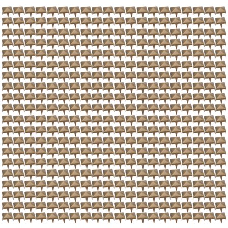 400 sett 4MM-7MM DIY skinnhåndverk piggnagler firkantede piggnagler vesker sko belte tilbehør bronse 7mm