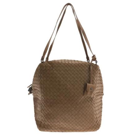 Bottega Veneta Vintage Pre-owned Læder skuldertasker Brun, Dame Vintage Tasker, Størrelse: ONE Size