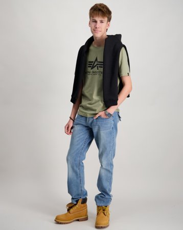 Alpha Industries Basic T-Shirt BL K Grün T-Shirts Jungen - Kids Brand Store
