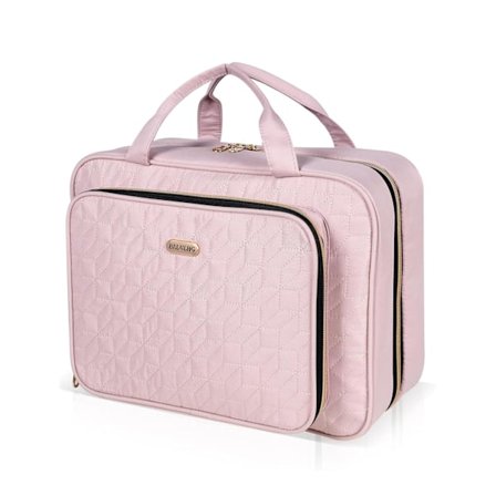 Toilet taske til kvinder, rejse toilet taske med hængende krog makeup organizer, vandtæt stor kapacitet rejsetaske til tilbehør