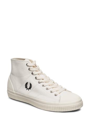 Hughes Mid Canvas High-top Sneakers Creme Fred Perry