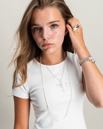 IOAKU DRAGONFLY MINI NECKLACE Sølvfarget Smykker Jente - Kids Brand Store