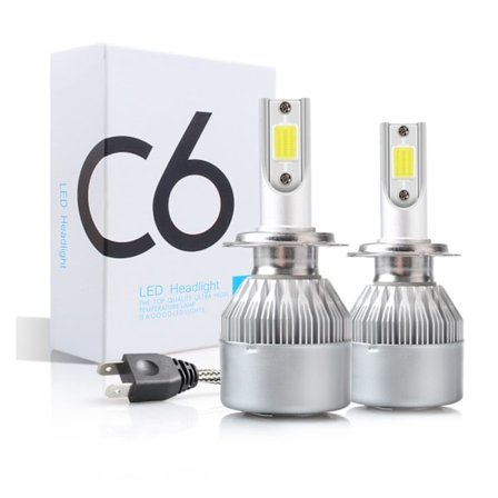 C6 H1 H3 LED Forlygtepærer H7 LED Bilrejse H4 880 H11 HB3 9005 HB4 9006 H13 6000K 72W 12V 7200LM Auto Forlygter (Socket Type: H1)