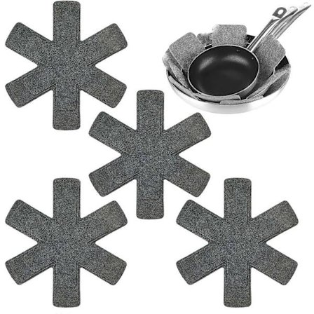 12 st Filt Grytunderlägg Pannskydd Matta Stapelbara Set Grytor och Pannor Avdelare med 3 storlekar - 38cm, 35cm, 26cm