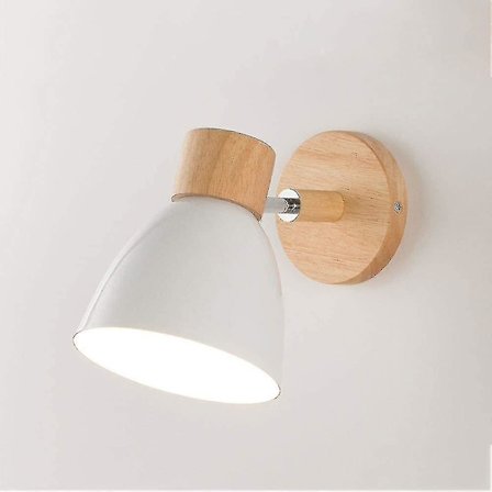 Nordisk metalljärn Macaron sovrum vägglampa modern enkel E27 träbas väggmonterad sänglampa balkong restaurang trappa