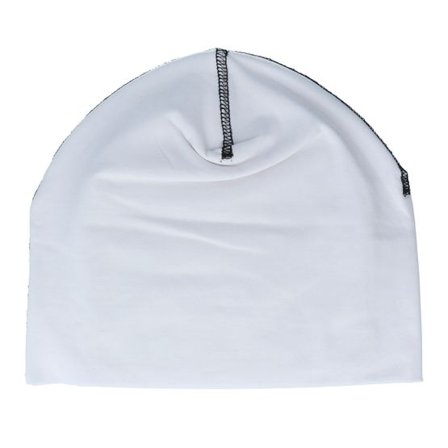 Beechfield - Vit traditionalbeanie Beanie - White/Black Hemsedal Cotton Beanie @ Hatstore