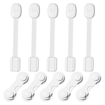 Lasten turvalukot, vauvan suojaavat kaappilukot, 10 kpl vauvan turvalukkoja keittiön kaappeihin, Dr