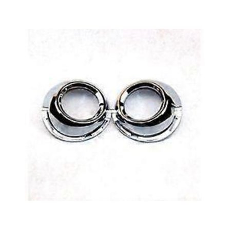 Lämplig för Peugeot 307 krompläterad främre dimljusramskydd (ett par)