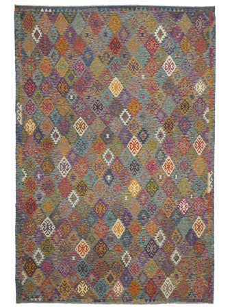 Alfombra Oriental Kilim Afghan Old Style 318X492 Marrón/Rojo Oscuro Grande (Lana, Afganistán)