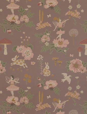Majvillan Wallpaper Old Garden Plum - Purple - 1005X 53CM