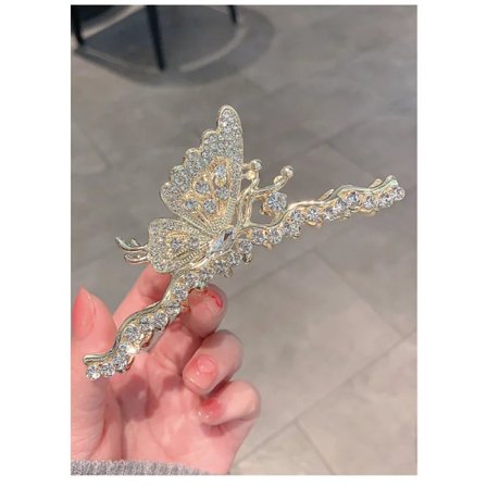 Exquisite Rhinestones Butterfly Hair Clip for Women Fashion Elegance Temperament Hair Claws Girls Korean 2023 Hair Accessoires