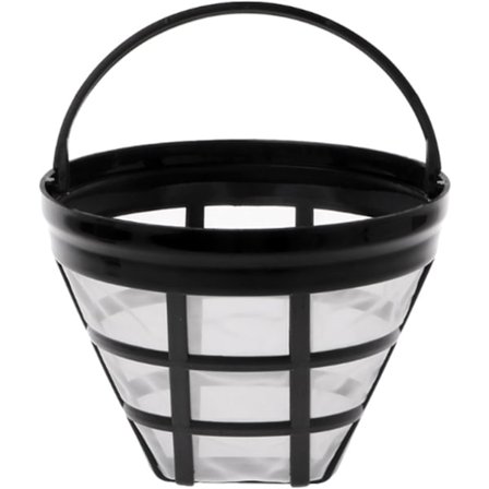 Kaffefilter - Permanent kaffefilter för 8-12 koppar - Rostfritt stålfilter Storlek 4 - Återanvändbar kaffebryggare med rostfritt stålnät - Tvättbar