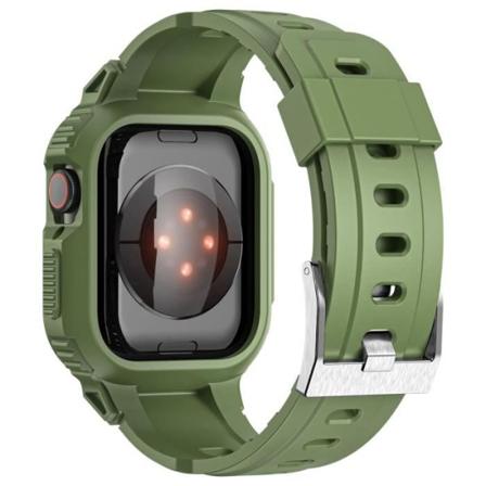 Armbånd til Apple Watch Ultra 49mm - AVIZAR - Holdbar og robust silikone - Justerbar rem - Grøn Grön
