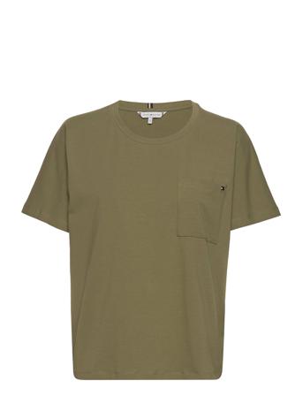 Rlx Round-Nk Top Ss T-shirt Top Grøn Tommy Hilfiger