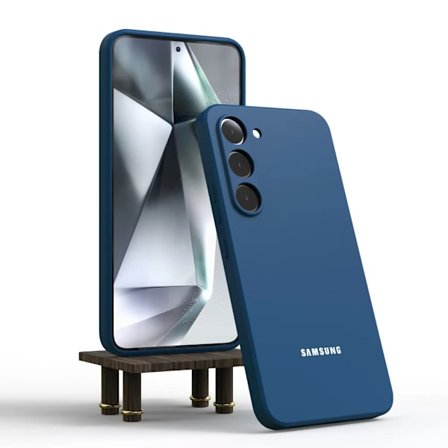 Til Samsung Galaxy S24 S23 S22 S21 S10 Plus FE Ultra A55 A54 A35 A34 A16 Silikone Cover Stødsikkert Soft-Touch Bagside Funda Blå