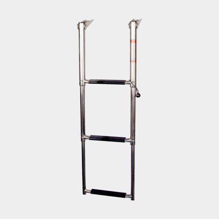 Folding telescopic ladder NOCK Quickstep, acid-resistant stainless steel, 3 steps, 86.6 cm, 29.5 cm