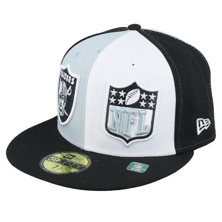 New Era - NFL Grey fitted Czapka Z Daszkiem - Las Vegas Raiders 5FIFTY NFL Sideline 23 Gray/White/Black Fitted @ Hatstore
