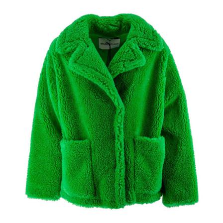 Stand Studio, Faux Fur & Shearling Jackets Groen, Dames, Maat:S