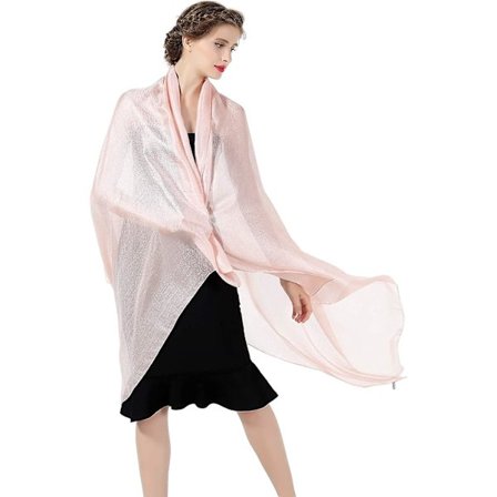 Sjal Wraps för kvinnor Bröllop Fest Brud Lätt Silkeslen Solid Scarves