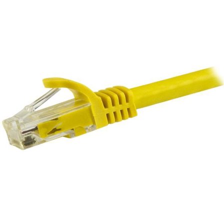 StarTech 1.5m CAT6 Ethernet Cable, 10 Gigabit Snagless RJ45 650MHz 100W PoE Patch Cord, CAT 6 10GbE UTP Network Cable w/Strain Relief, Yellow, Fluke