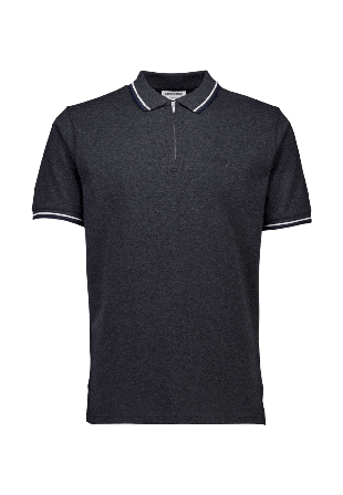 Lindbergh Polo Shirt With Zip Tröjor Herr Grå XL