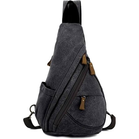 3 i 1 Unisex Bröstväska Män Kvinnor Ryggsäck Sling Bag Canvas Axelväska Satchel Crossbody Väska För Företag Universitet Skola Cykling Camping Resor D