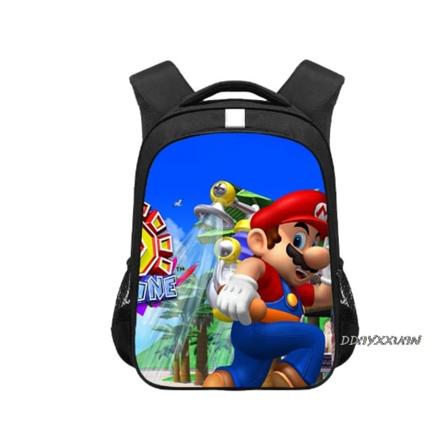 Super Mario Reppu Princess Peach koululaukku Tytöt Pojat Lapset Black