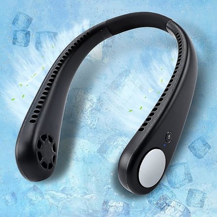 Bærbar Bladløs Halsventilator, USB 4000mah Batteri Genopladelig Mini Personlig Ventilator, Bærbare Hals AC Ventilatorer Ideel Til Kontor, 