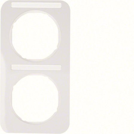 Hager 10122169 Dekkramme 2 rom, R.1 Berker Polarhvit, Strømbrytere & vegguttak