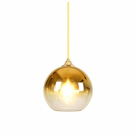 Spherical Gradient Color Glass Pendant Light Modern Glass Lamp Chandelier Hanging Light (Guld, 20cm)