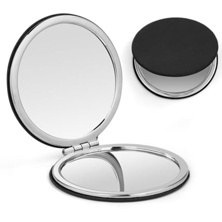 Kompakt Dubbelsidig Sminkspegel med Förstoring - Bärbar Hopfällbar Resespegel för Kvinnor & Män