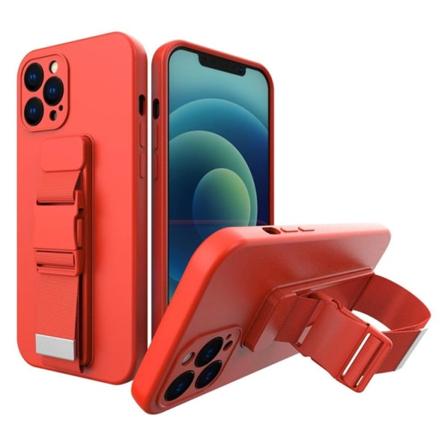 Rope Gel Airbag Skal Med Lanyard Samsung Galaxy A32 - Röd Röd