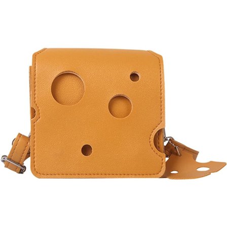 Oppbevaringsveske - Skulderveske - mini skulderveske - osteformet - dame moteveske (firkantet)