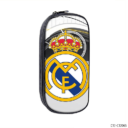 Real Madrid Nahkainen Kyn kotelo Kyn kotelo Kirjatarvikepussi Toimiston S ilytyslaatikko Kosmetiikkalaatikko Kansio bd002948
