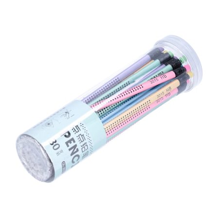 30 stk. HB Blyant Sklisikker Flerfarget med Viskelær Barn Student Skrive Tegneverktøy