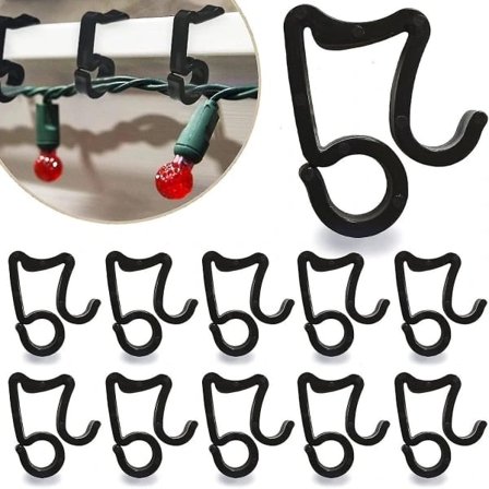 120 kpl jouluvalokouruklipsiä ulkovalojen ripustamiseen