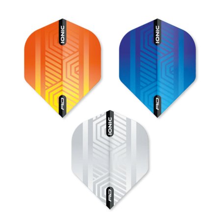 Red Dragon Darts Flights Hardcore Ionic Selection 9 Pieces 100 Micron Extra Thick Professional Standard Plastic Dart Flights for Target Games