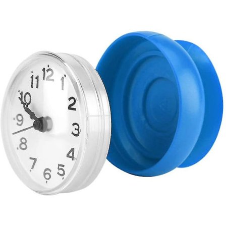 Sugekop vægur Vandtæt badeværelse brusebad ur til køkken badeværelse (blå)
